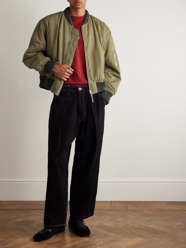 Reversible Organic Cotton-Canvas Bomber Jacket - OU Reversible Organic Cotton-Canvas Bomber Jacket - OU
