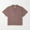 PA Camp-Collar Patchwork Checked Organic Cotton Shirt PA Camp-Collar Patchwork Checked Organic Cotton Shirt