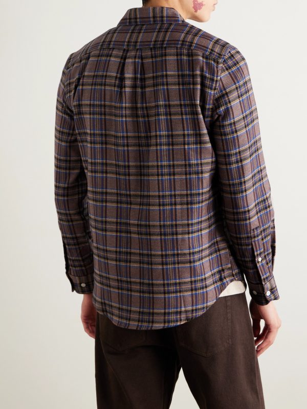 Teca Checked Organic Cotton-Flannel Shirt - BK Teca Checked Organic Cotton-Flannel Shirt - BK