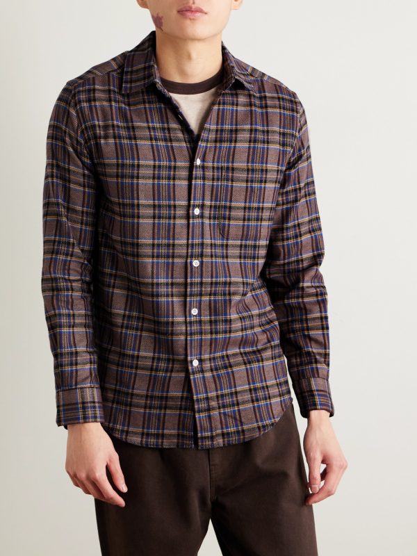 Teca Checked Organic Cotton-Flannel Shirt - FR Teca Checked Organic Cotton-Flannel Shirt - FR