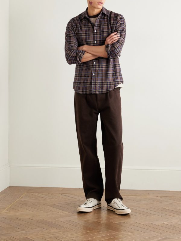 Teca Checked Organic Cotton-Flannel Shirt - OU Teca Checked Organic Cotton-Flannel Shirt - OU