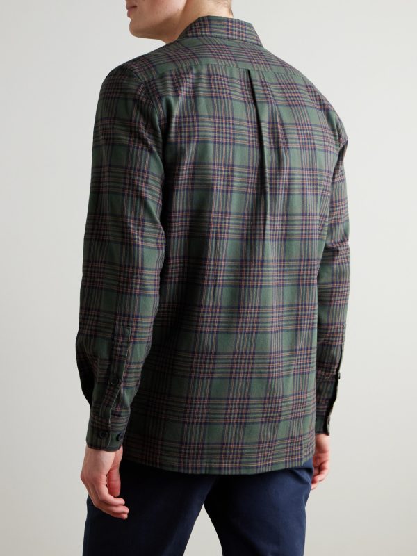 Parker Checked Cotton-Flannel Shirt - BK