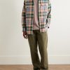 Log Checked Organic Cotton-Flannel Shirt - OU Log Checked Organic Cotton-Flannel Shirt - OU