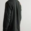 Fall Leaves Embroidered Cotton-Flannel Shirt - BK Fall Leaves Embroidered Cotton-Flannel Shirt - BK
