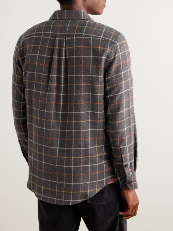 Log Checked Organic Cotton-Flannel Shirt - BK Log Checked Organic Cotton-Flannel Shirt - BK