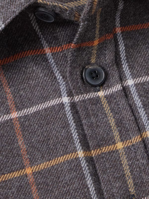 Log Checked Organic Cotton-Flannel Shirt - CU Log Checked Organic Cotton-Flannel Shirt - CU