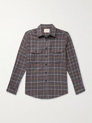 Log Checked Organic Cotton-Flannel Shirt