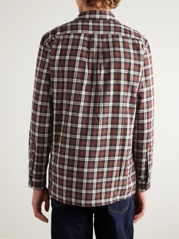 Parker Checked Cotton-Flannel Shirt - BK