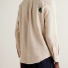 Embroidered Organic Cotton-Flannel Shirt - BK