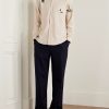 Embroidered Organic Cotton-Flannel Shirt - OU