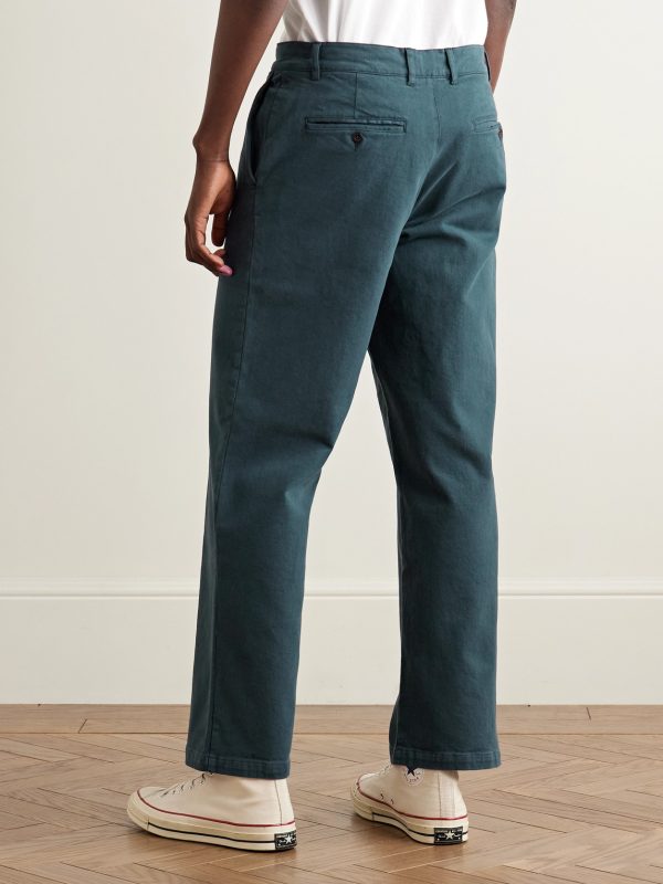 Labura Straight-Leg Organic Cotton-Blend Twill Trousers - BK Labura Straight-Leg Organic Cotton-Blend Twill Trousers - BK