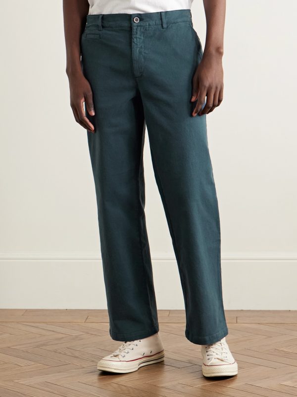Labura Straight-Leg Organic Cotton-Blend Twill Trousers - FR Labura Straight-Leg Organic Cotton-Blend Twill Trousers - FR