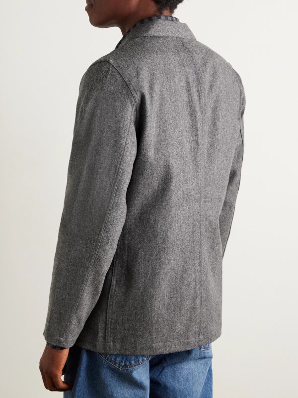 Unstructured Wool Suit Jacket - BK Unstructured Wool Suit Jacket - BK