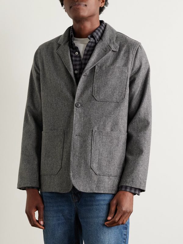 Unstructured Wool Suit Jacket - FR Unstructured Wool Suit Jacket - FR