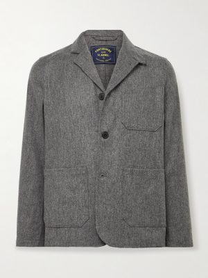 Unstructured Wool Suit Jacket
