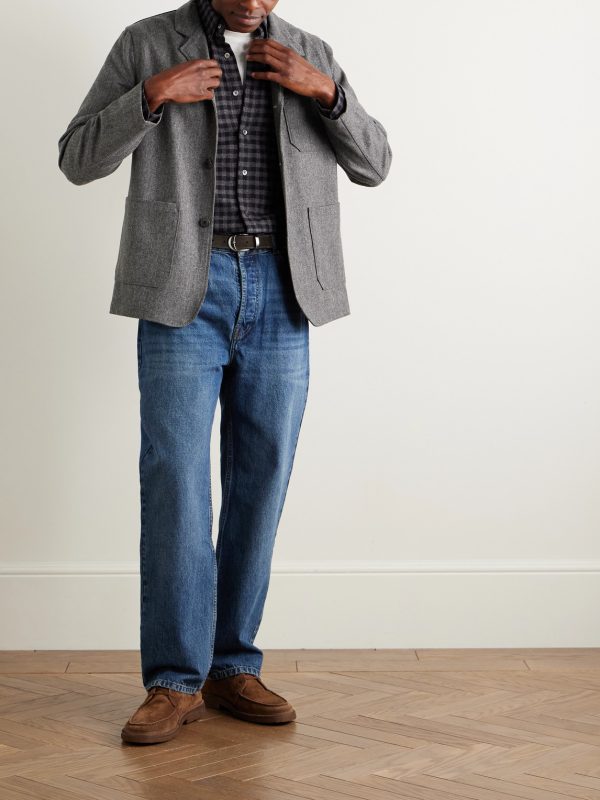 Unstructured Wool Suit Jacket - OU Unstructured Wool Suit Jacket - OU
