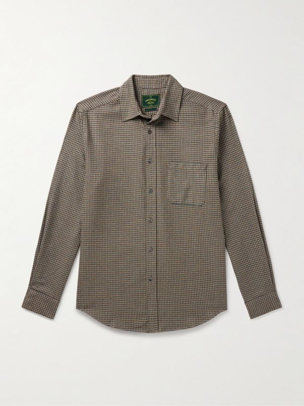 Dylan Puppytooth Cotton-Flannel Shirt