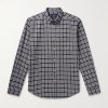 Vouga Button-Down Collar Checked Organic Cotton-Flannel Shirt Vouga Button-Down Collar Checked Organic Cotton-Flannel Shirt