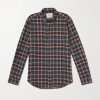 Augusta Button-Down Collar Checked Cotton Shirt Augusta Button-Down Collar Checked Cotton Shirt