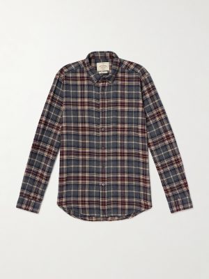 Augusta Button-Down Collar Checked Cotton Shirt