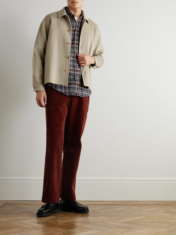 Augusta Button-Down Collar Checked Cotton Shirt - OU Augusta Button-Down Collar Checked Cotton Shirt - OU