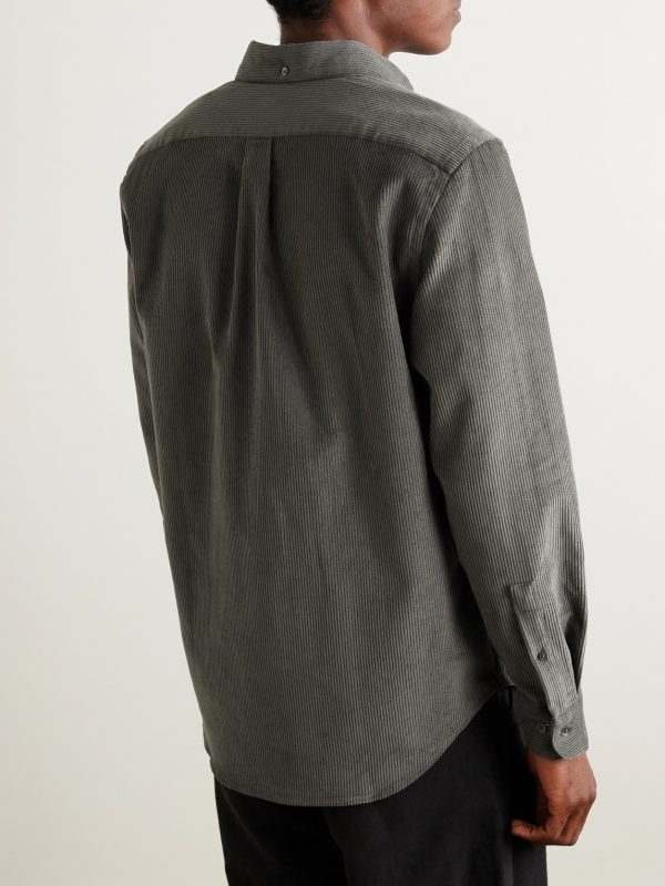 Lobo 2.0 Button-Down Collar Cotton-Corduroy Shirt - BK