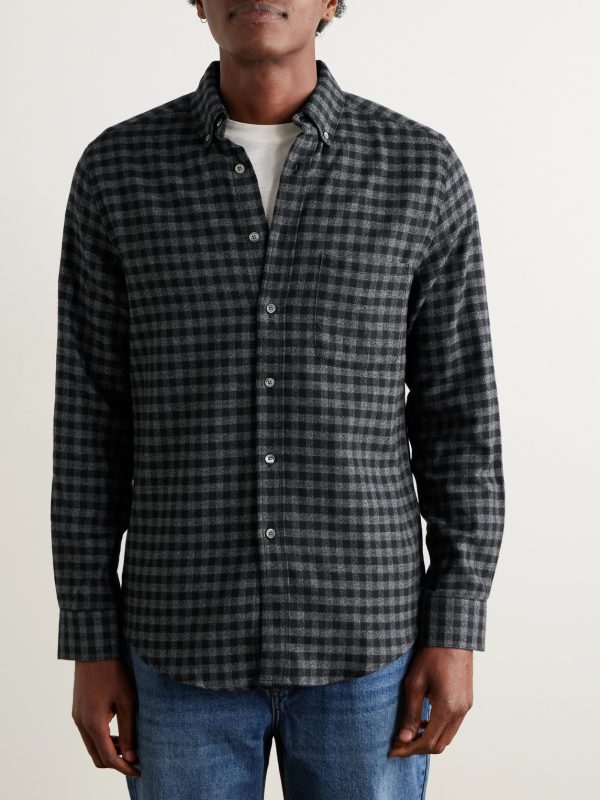 Roca Button-Down Collar Checked Cotton-Flannel Shirt - FR Roca Button-Down Collar Checked Cotton-Flannel Shirt - FR