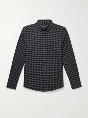 Roca Button-Down Collar Checked Cotton-Flannel Shirt Roca Button-Down Collar Checked Cotton-Flannel Shirt