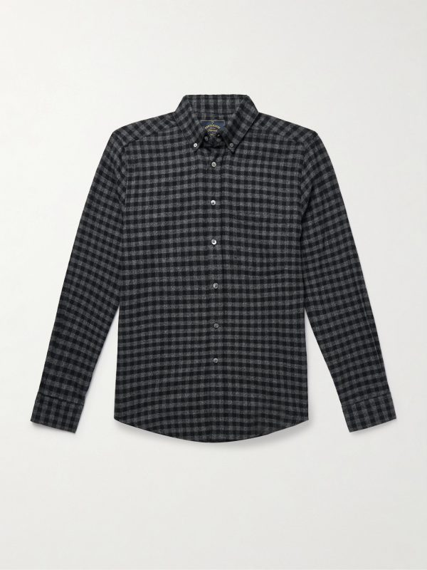 Roca Button-Down Collar Checked Cotton-Flannel Shirt Roca Button-Down Collar Checked Cotton-Flannel Shirt