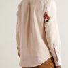 Embroidered Organic Cotton-Flannel Shirt - BK Embroidered Organic Cotton-Flannel Shirt - BK