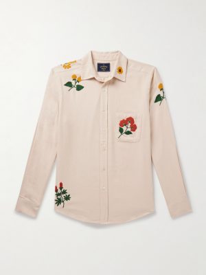Embroidered Organic Cotton-Flannel Shirt