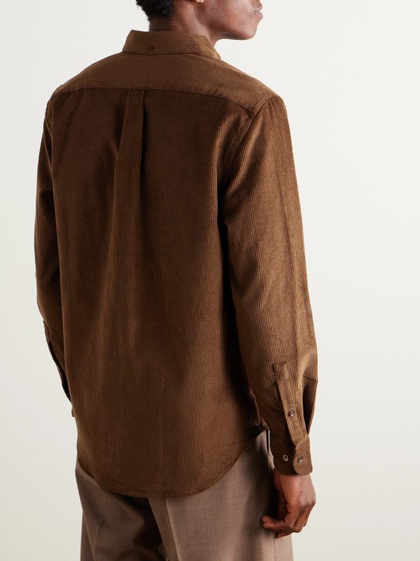 Lobo 2.0 Button-Down Collar Cotton-Corduroy Shirt - BK