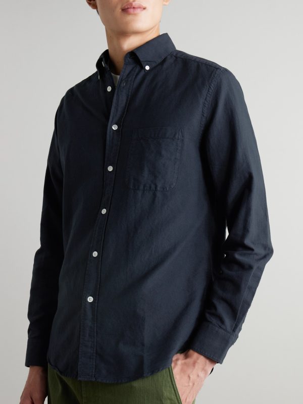 Belavista Button-Down Collar Cotton Shirt - FR