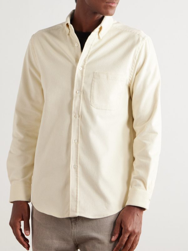 Lobo 2.0 Button-Down Collar Cotton-Corduroy Shirt - FR
