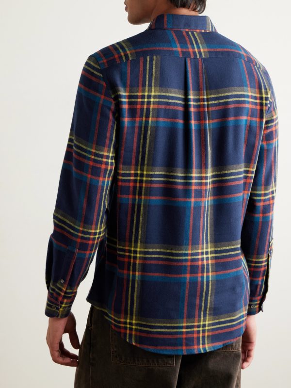 Fontana Checked Cotton-Flannel Shirt - BK Fontana Checked Cotton-Flannel Shirt - BK