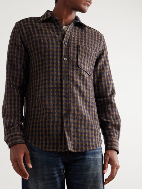 Checked Wool-Tweed Shirt - FR