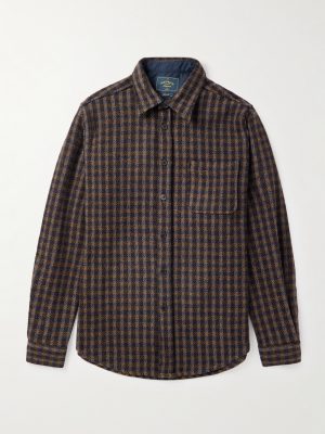 Checked Wool-Tweed Shirt