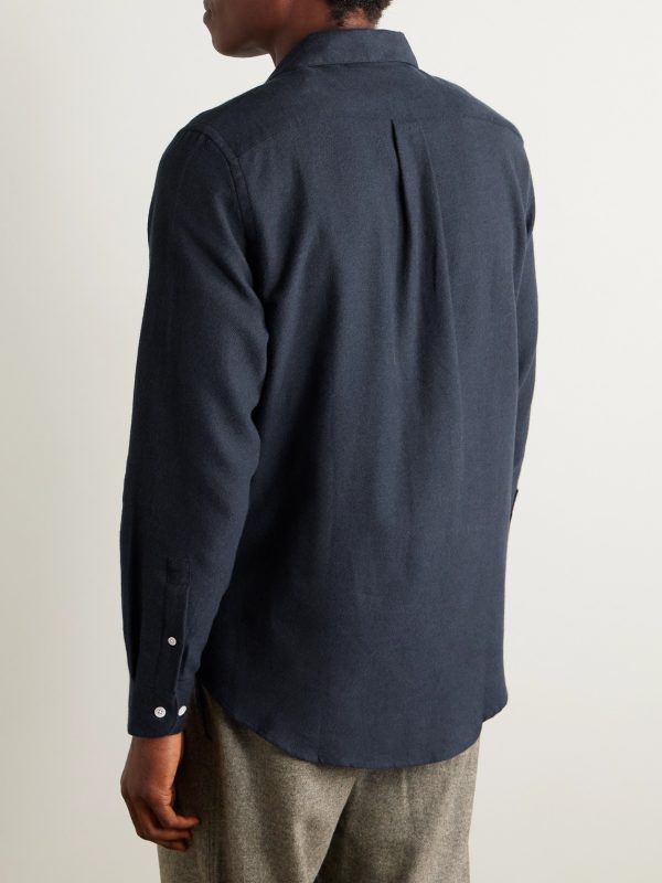 Teca Brushed Cotton-Twill Shirt - BK