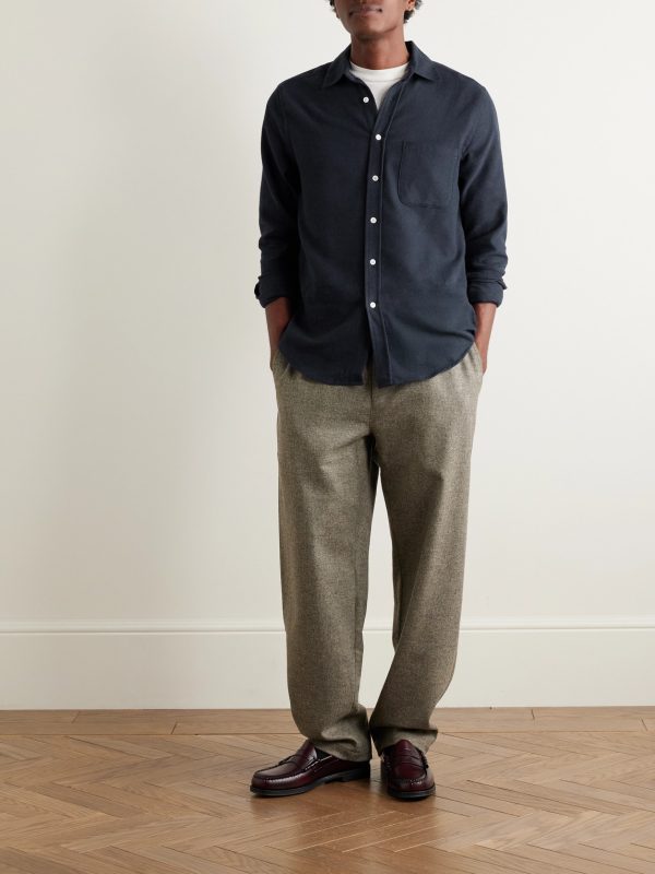 Teca Brushed Cotton-Twill Shirt - OU