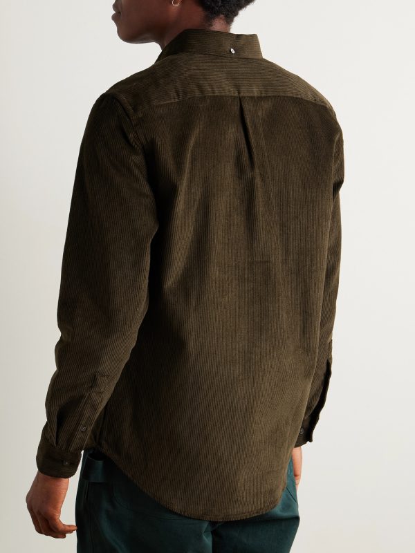 Lobo 2.0 Button-Down Collar Cotton-Corduroy Shirt - BK