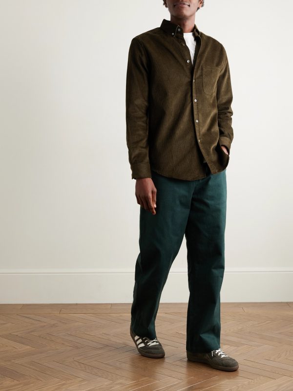Lobo 2.0 Button-Down Collar Cotton-Corduroy Shirt - OU