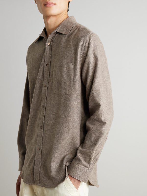 Espiga Herringbone Cotton Shirt - FR Espiga Herringbone Cotton Shirt - FR