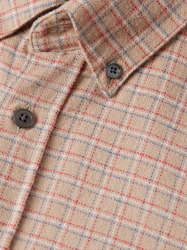 Estudo Button-Down Collar Checked Organic Cotton-Flannel Shirt - CU Estudo Button-Down Collar Checked Organic Cotton-Flannel Shirt - CU