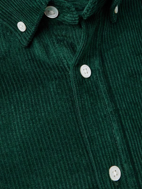 Lobo Button-Down Collar Cotton-Corduroy Shirt - CU