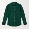 Lobo Button-Down Collar Cotton-Corduroy Shirt