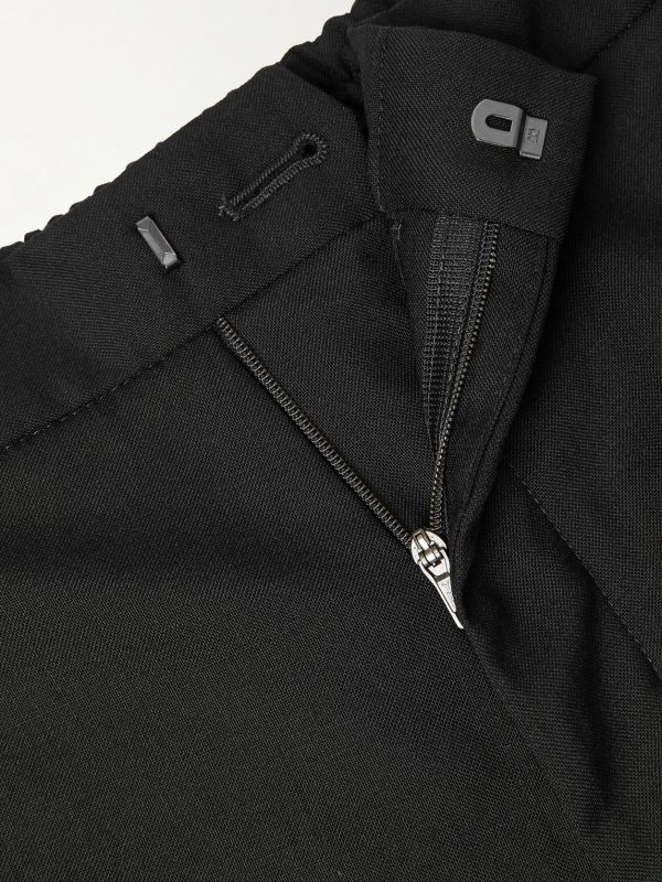 Tapered Wool Tuxedo Trousers - E1 Tapered Wool Tuxedo Trousers - E1