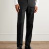 Tapered Wool Tuxedo Trousers - FR Tapered Wool Tuxedo Trousers - FR