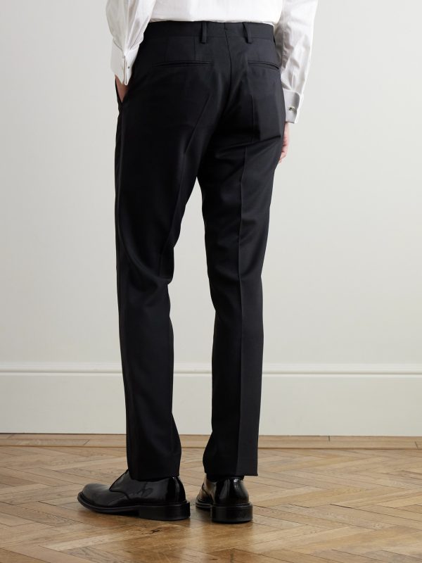 Slim-Fit Satin-Trimmed Wool Tuxedo Trousers - BK Slim-Fit Satin-Trimmed Wool Tuxedo Trousers - BK