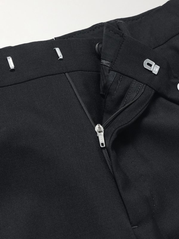 Slim-Fit Satin-Trimmed Wool Tuxedo Trousers - E1 Slim-Fit Satin-Trimmed Wool Tuxedo Trousers - E1