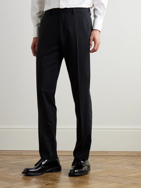 Slim-Fit Satin-Trimmed Wool Tuxedo Trousers - FR Slim-Fit Satin-Trimmed Wool Tuxedo Trousers - FR